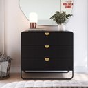 Ver imagem 1 de Cômoda 3 Gavetas 90cm Luna Orgânicoa Pé Metal - Artesano