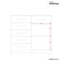Ver imagem 6 de Cômoda Xangai 6 Gavetas Cinamomo/off White - Abz