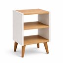 Ver imagem 1 de Mesa de Cabeceira Lim - 56x36x29,5cm - Cor Branco Castanho