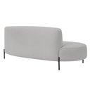 Ver mais imagens de Sofá Orgânico 2 Lugares 150cm Argos Pés Preto Bouclé Cinza Claro - Nexta Casa