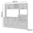Ver imagem 4 de Cozinha Isis Americana Compacta com LED Incluso e Espaço Forno e Microondas Branca