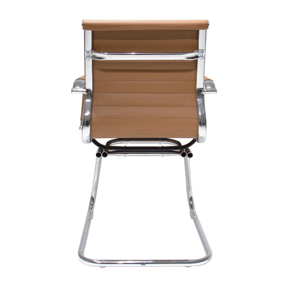 Kit 2 Cadeiras de Escritório Diretor Fixas Stripes Caramelo - 7