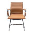 Ver imagem 2 de Kit 2 Cadeiras de Escritório Diretor Fixas Stripes Caramelo