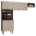 Ver imagem 3 de Armário de Cozinha Compacta 235cm Rustic/crema Gourmet Madesa Xc03