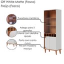 Ver imagem 5 de Cristaleira 4 Portas 183x70 Cm Jurere Off White Matte Freijo Colibri