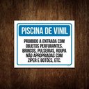 Ver imagem 1 de Placa Piscina Vinil Proibido Objetos Perfurantes 36X46