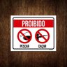 Kit 5 Placas Proibido Pescar Caçar Propriedade Particular - 1