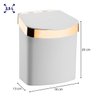 Lixeira Branca Compacta Para Pia Cozinha Escritório 2,5 Litros - Wp Connect Lixeira Compacta 2,5 L D - 3