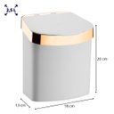 Ver imagem 3 de Lixeira Branca Compacta Para Pia Cozinha Escritório 2,5 Litros - Wp Connect Lixeira Compacta 2,5 L D