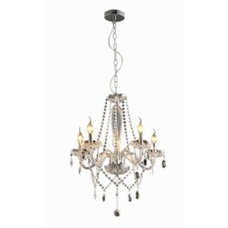 Lustre Candelabro Transparente Baronesa 5 Lâmpadas Avant E14 - 1