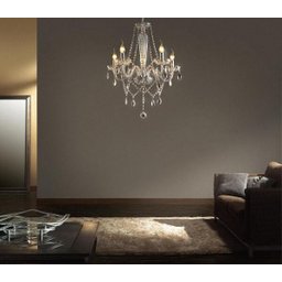 Lustre Candelabro Transparente Baronesa 5 Lâmpadas Avant E14 - 6