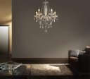 Ver imagem 6 de Lustre Candelabro Transparente Baronesa 5 Lâmpadas Avant E14