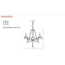 Ver imagem 4 de Lustre Candelabro Transparente Baronesa 5 Lâmpadas Avant E14