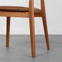 Ver mais imagens de Conjunto Mesa de Jantar Thai Redonda Vidro Incolor - 1,10m + 4 Cadeiras Nord Encosto Madeira PU - Co