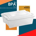 Ver imagem 4 de Caixa Organizadora Branco Transparente Plasvale 30 Litros