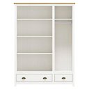 Ver imagem 6 de Guarda Roupa 3p 2g Madeira Maciça 136 Cm 9104 Branco Freijo Milani Store