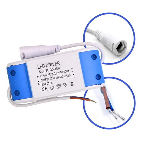 Reator Led Driver 48w Plafon Sobrepor Embutir 600ma