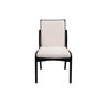 Cadeira de Jantar Madeira Preta Decor Moderna Yumi Madeira:linho Off White - 2