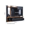Home P/tv até 60 Polegadas Treviso C/ Prateleira e Nicho 180x153cm Nature/off White - Permóbili - 5
