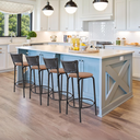 Ver imagem 6 de Kit 4 Banquetas para Balcão Cozinha Gourmet Junco Preto Bancada Ilha Banco 60cm Itagold