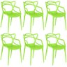 Kit 6 Cadeiras Allegra - Verde - 1