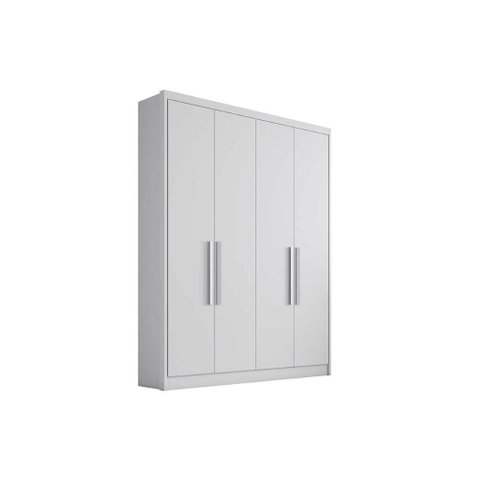 Guarda Roupa Casal 4 Portas e 3 Gavetas Moderni/Sevilha Neve - Novo Horizonte