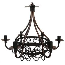 Luminária Preta Decorativa Rustica Em Ferro E Lata Para Sala - 1