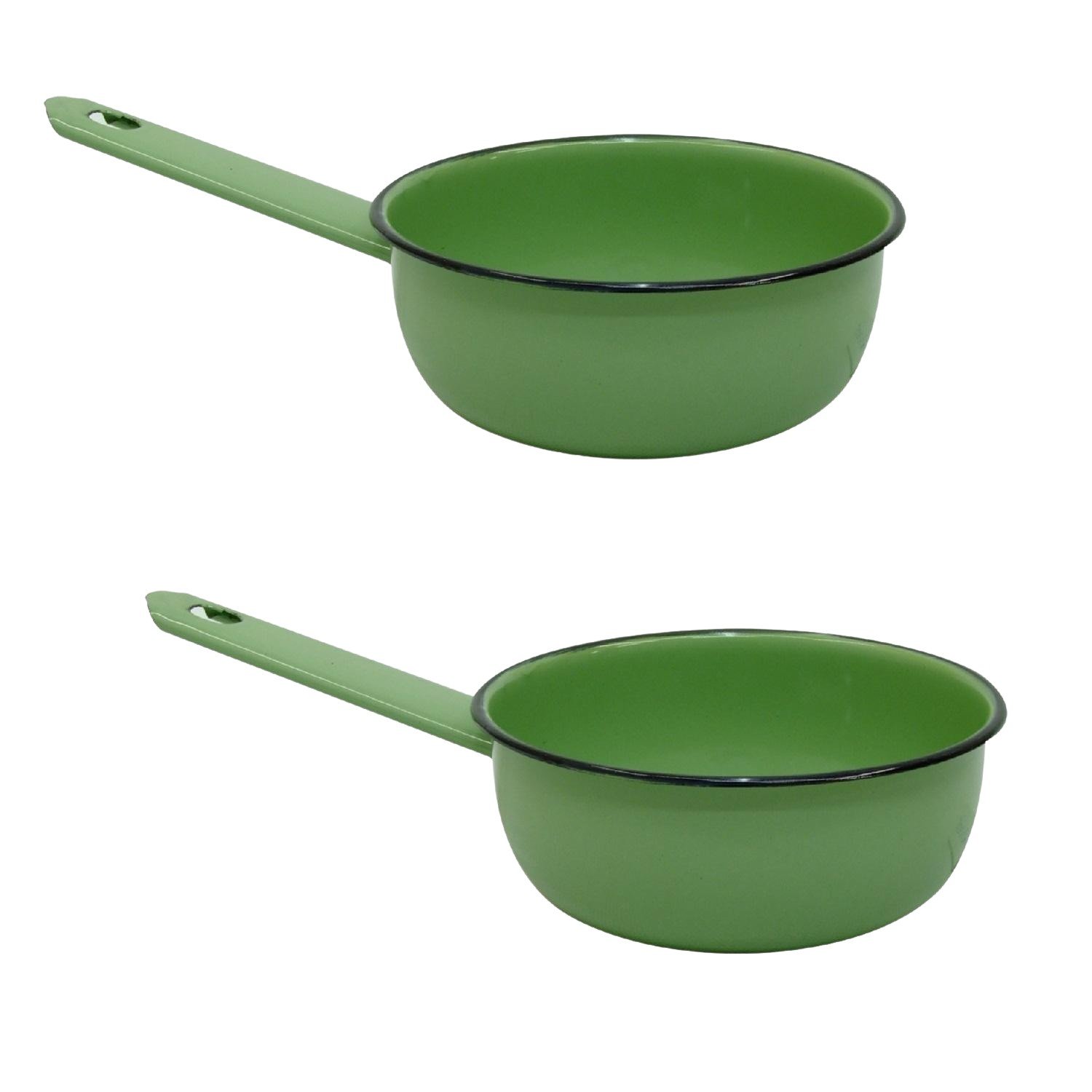 Ver imagem 1 de Kit 2 Panela Esmaltada Ágata Pequena 12 600ml Metallouça