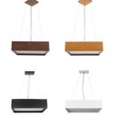 Ver imagem 2 de Pendente Adri Wq3002pdfj Wood Quadrado 30x30cm 2xe27 Cor:preto