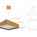 Ver imagem 3 de Pendente Adri Wq3002pdfj Wood Quadrado 30x30cm 2xe27 Cor:preto