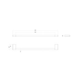 Porta Toalha Barra 50cm Deca You Dark Antracite - 2040.gf104.050.mt - 2
