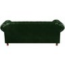 Conjunto Sofás 2 e 3 Lugares Chesterfield Luís Xv Vintage Retrô Capitonê Couro Verde - 6