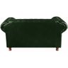 Conjunto Sofás 2 e 3 Lugares Chesterfield Luís Xv Vintage Retrô Capitonê Couro Verde - 7