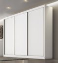 Ver imagem 1 de Guarda Roupa Casal 3 Portas 6 Gavetas - Diamond-Branco - Móveis Novo Horizonte