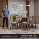 Ver imagem 5 de Conjunto Sala de Jantar Mesa Tampo de Madeira 6 Cadeiras Rustic/hibiscos Wendy Madesa