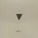 Ver imagem 3 de Ampulheta Decorativa de Vidro Transparente 29x10x10cm Enfeite Mesa Estante Sala