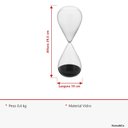 Ver imagem 7 de Ampulheta Decorativa de Vidro Transparente 29x10x10cm Enfeite Mesa Estante Sala