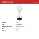 Ver imagem 6 de Ampulheta Decorativa de Vidro Transparente 29x10x10cm Enfeite Mesa Estante Sala