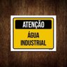 Kit 5 Placas Sinalização Atenção Água Industrial - 1