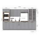 Ver imagem 4 de Armário de Cozinha Modulada Completa Fidelitá Nara 100% MDF 6 Peças 350cm 18 Portas 2 Gavetas sem