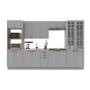 Ver imagem 2 de Armário de Cozinha Modulada Completa Fidelitá Nara 100% MDF 6 Peças 350cm 18 Portas 2 Gavetas sem
