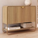 Ver imagem 2 de Sapateira Luna 93 Cm Pes Metalicos Hanover Dourado Artesano