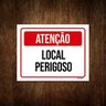 Placa De Sinalização - Atenção Local Perigoso 36X46 - 1