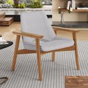 Ver imagem 6 de Kit 02 Poltronas Decorativa Living Base Madeira Becker L02 Linho Cinza