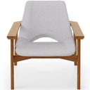 Ver imagem 5 de Kit 02 Poltronas Decorativa Living Base Madeira Becker L02 Linho Cinza