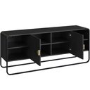 Ver mais imagens de Rack para Sala de Estar TV 55 pol Industrial Orgânico Alek A03 Nero Preto - Lyam Decor