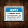 Placa Sinalização - Uso da Piscina Regras Condomínio 36x46 - 1