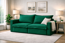 Ver imagem 1 de Sofá Cama Paris Retrátil e Reclinável em Linho Sofatec Verde