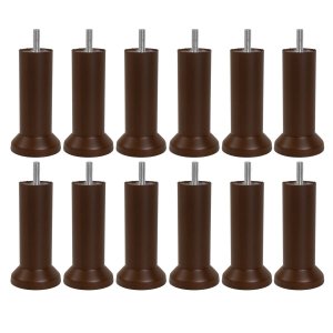 12 Pés Cama Box e Cabeceira Universal Castor Gazin Ortobom Pe de 13cm Tabaco