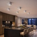 Ver imagem 5 de Kit 2 Plafons de Sobrepor Luminária Quadrada de Teto Branca Aluzinc Dital Sala Cozinha